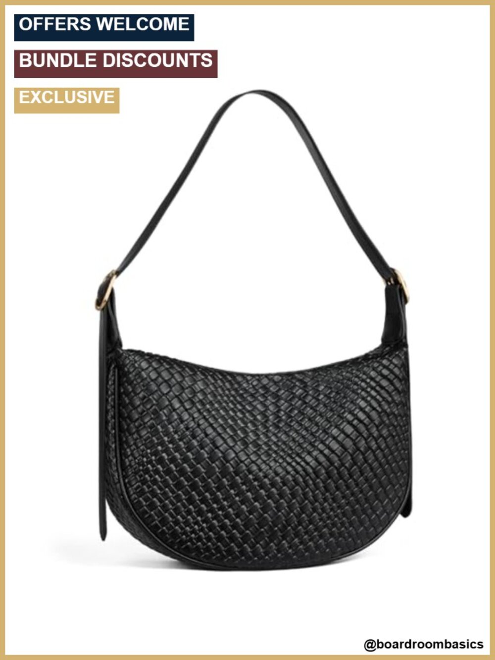 Vegan Leather Crescent Crossbody Hobo Bag Adjustable Strap